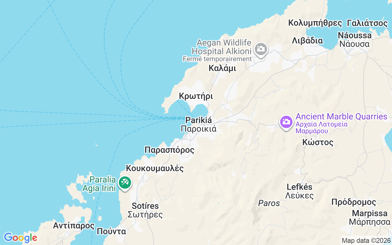 Emplacement du Semi-rigide: Port Paroikia, Parikiá 844 00