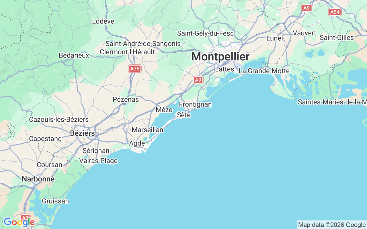 De locatie van Motorboot: 34200 Sète, Frankrijk