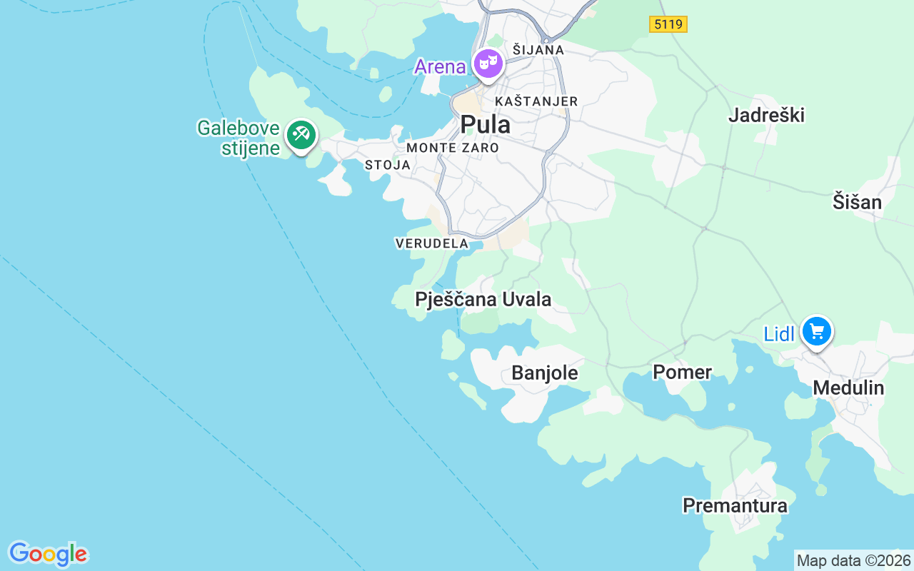 Plats för Motorbåt: Pula, Kroatien