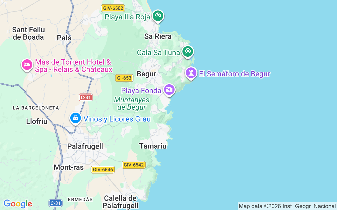 Ubicación Lancha: Club Náutico De Aiguablava, Begur