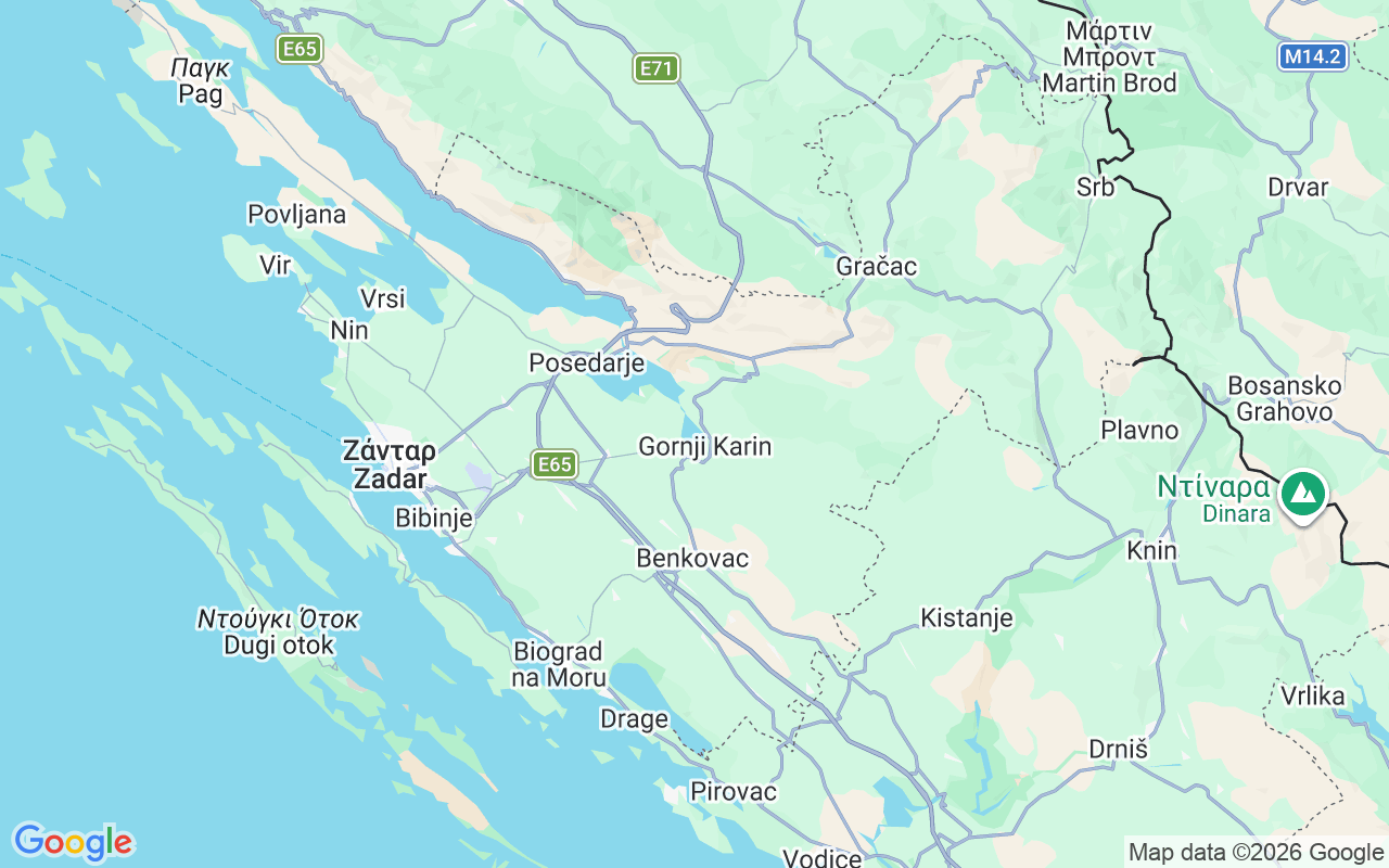 Τοποθεσία Ιστιοπλοϊκό σκάφος: Ζαντάρσκα, Κροατία