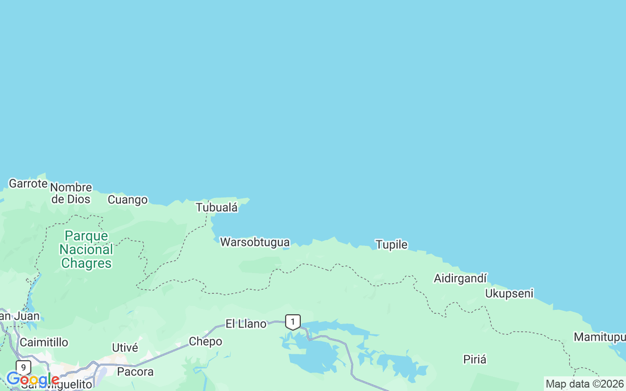 Location of the Catamaran: Puerto De Carti, San Blas Islands