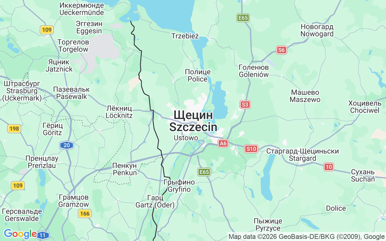 Местоположение Парусная лодка: Szczecin Dąbie, Щецин