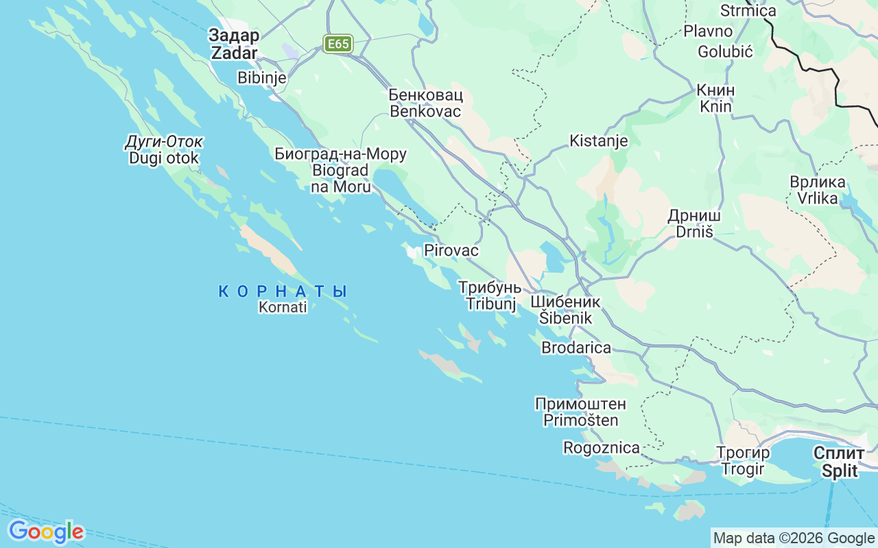 Местоположение Парусная лодка: Єзера, Хорватия