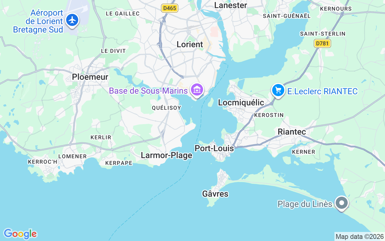 Emplacement du Semi-rigide: Port De Kernevel, 56100 Lorient