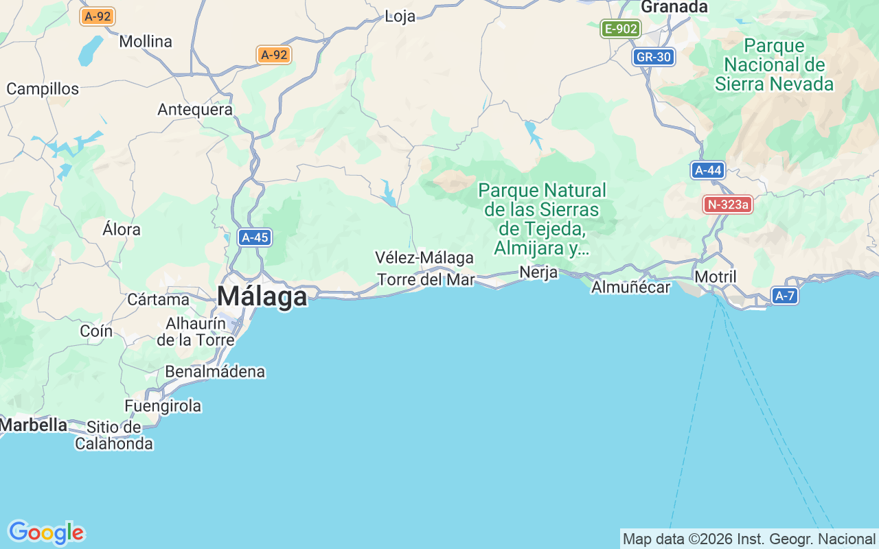 Location of the Motorboat: Caleta De Vélez Málaga, Caleta De Velez