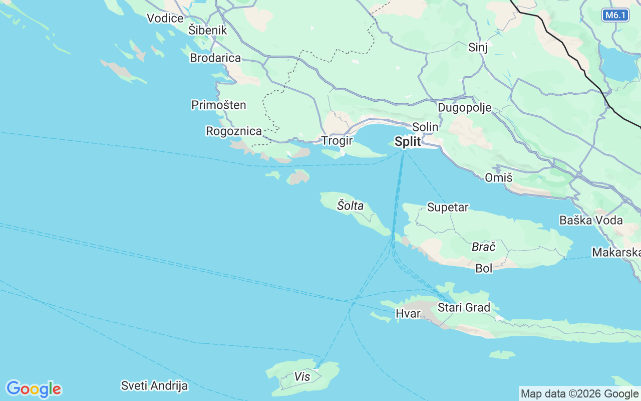 Location of the Motorboat: Rogac, Maslinica