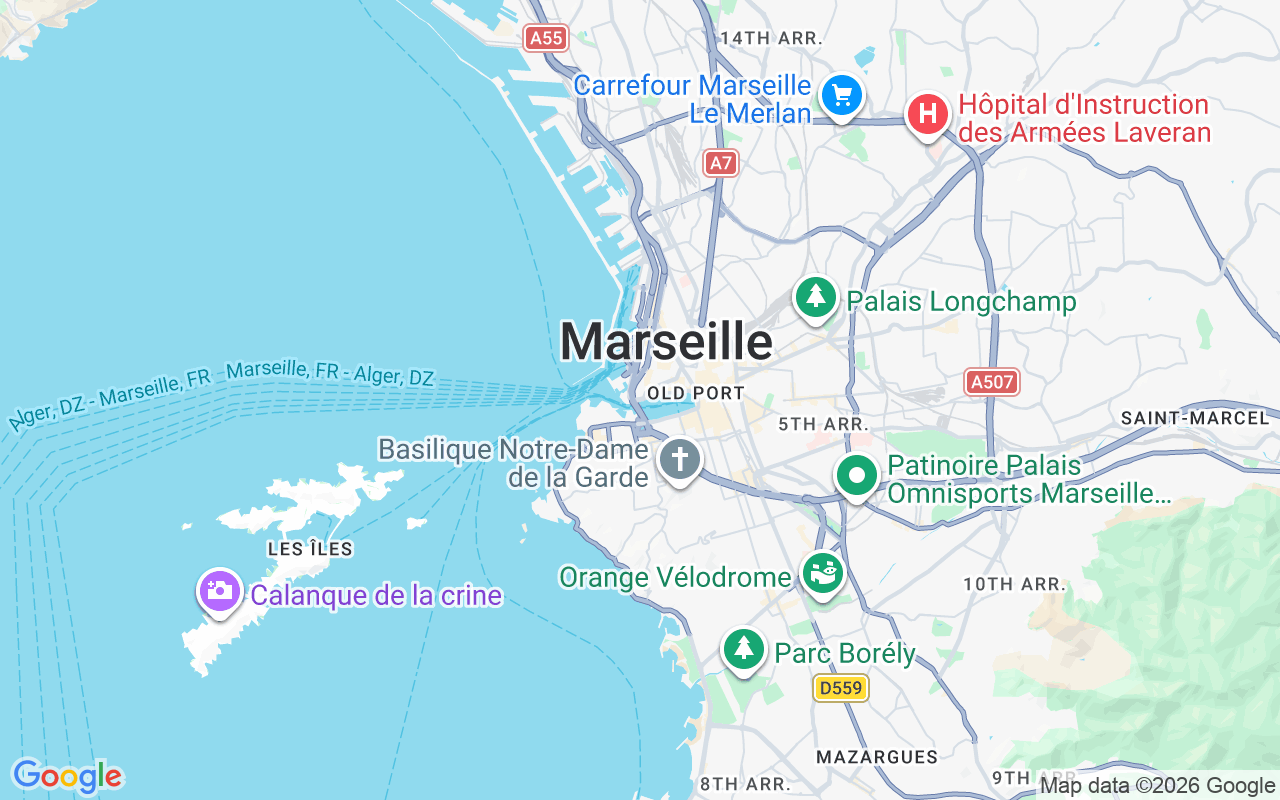 Location of the RIB: Vieux Port, Marseille
