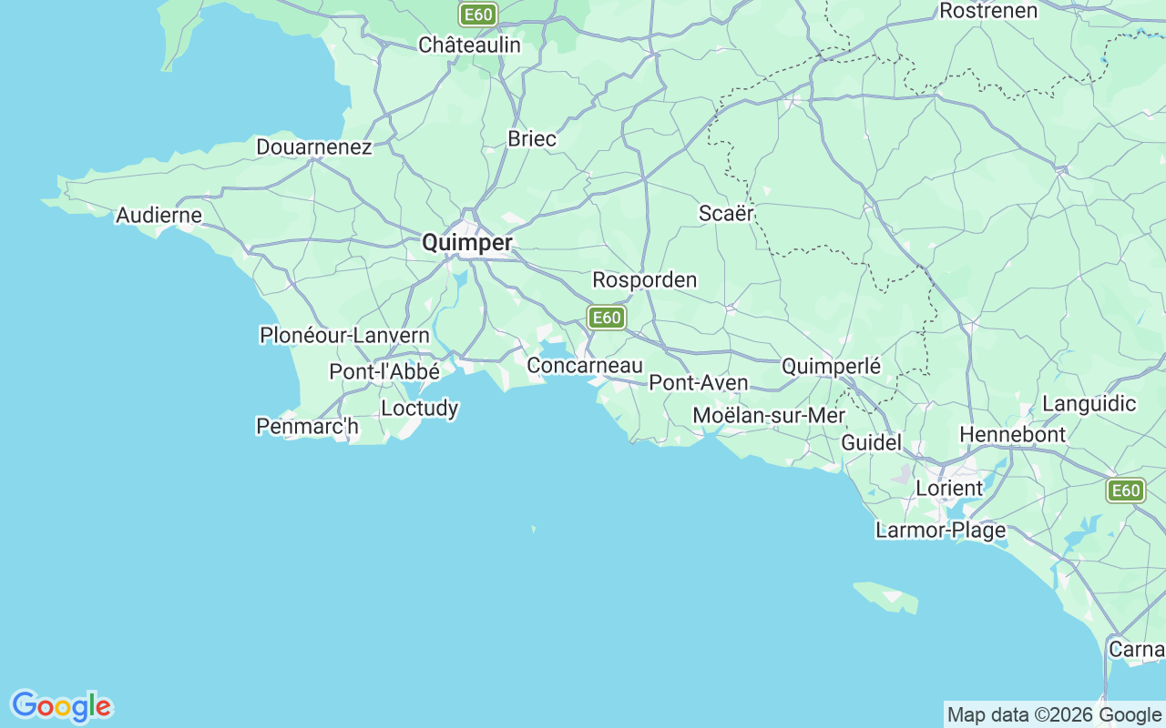 De locatie van Zeilboot: Rivière De Pouldohan, Tregunc, Concarneau