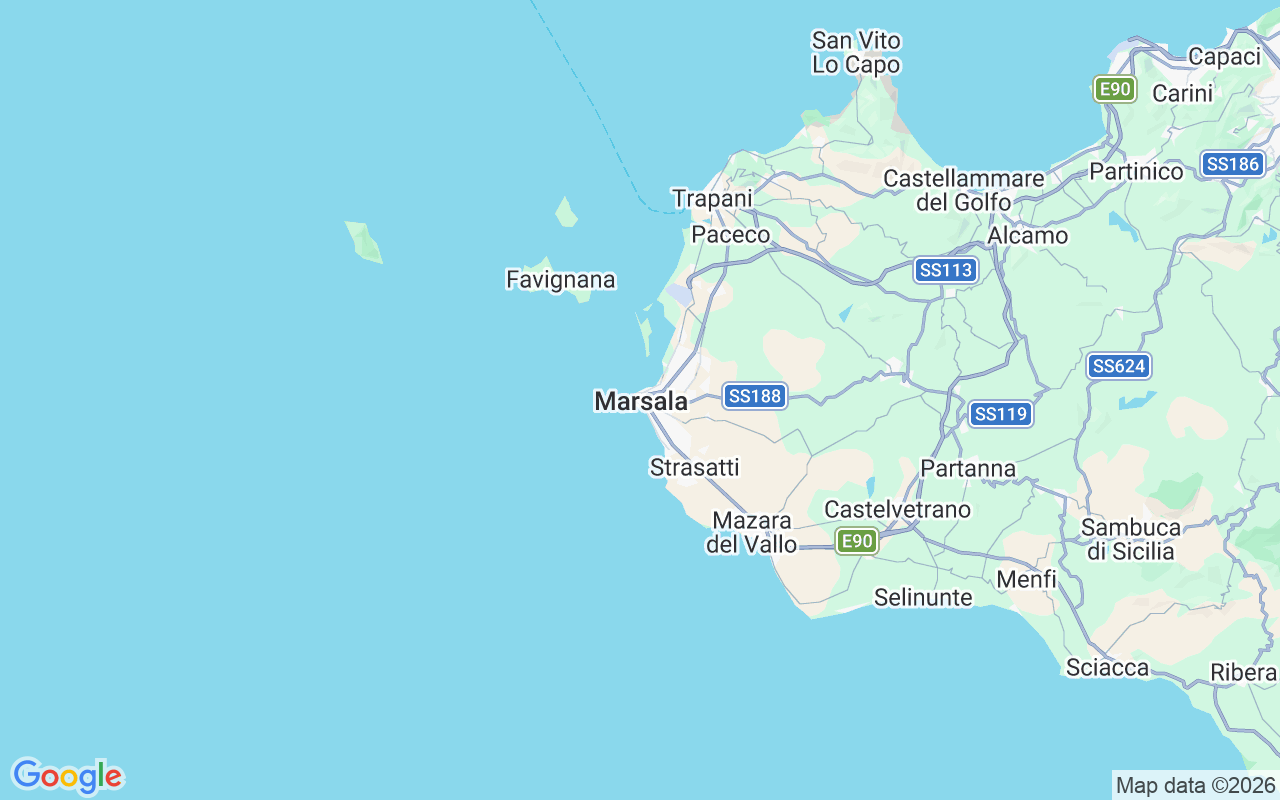 De locatie van RIB: San Teodoro, 91025 Marsala