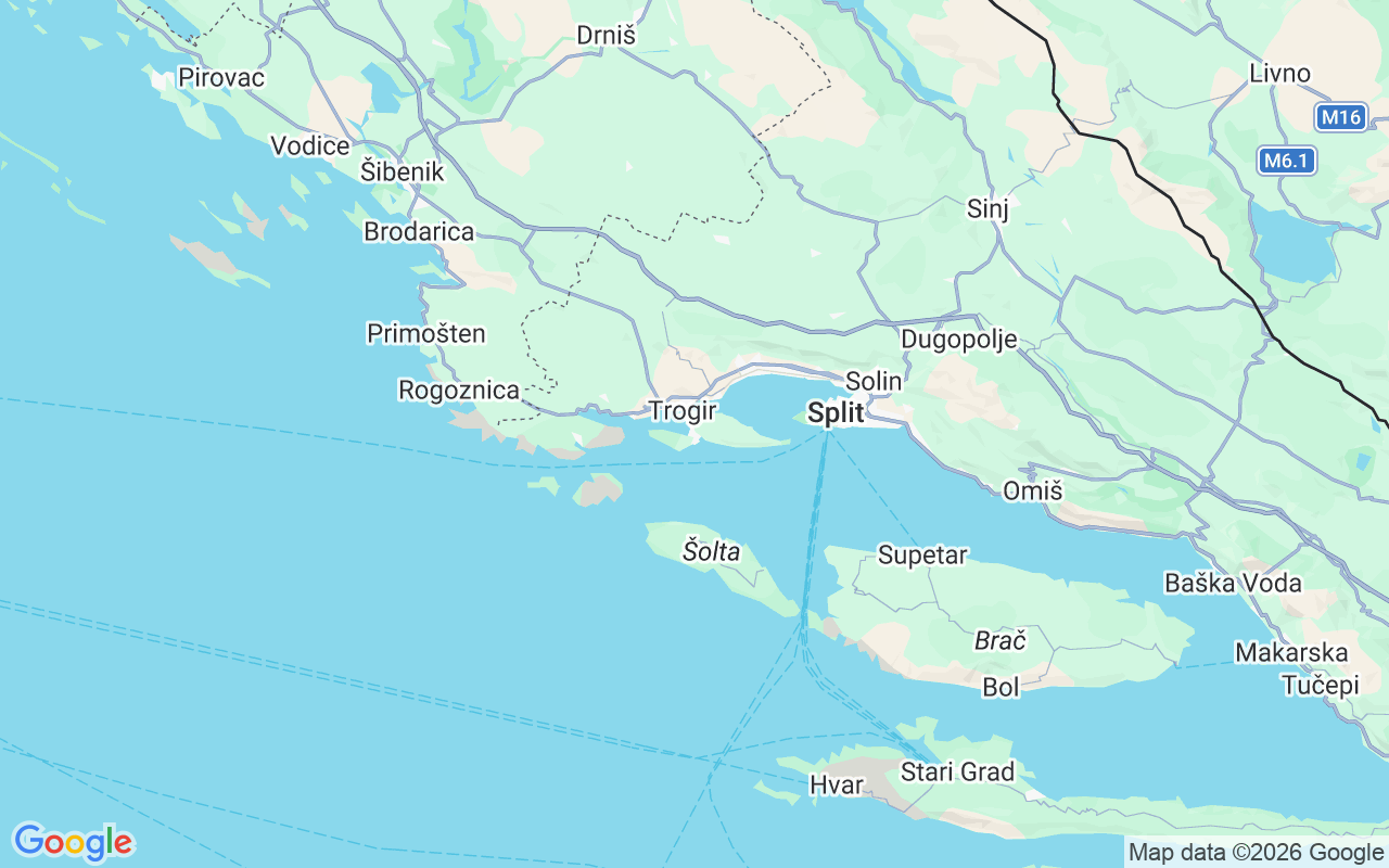 De locatie van Motorboot: Kuzmića, Okrug Gornji