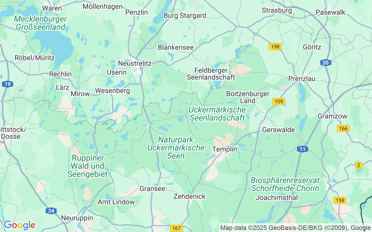 De locatie van Woonboot: Stadthafen, Lychen