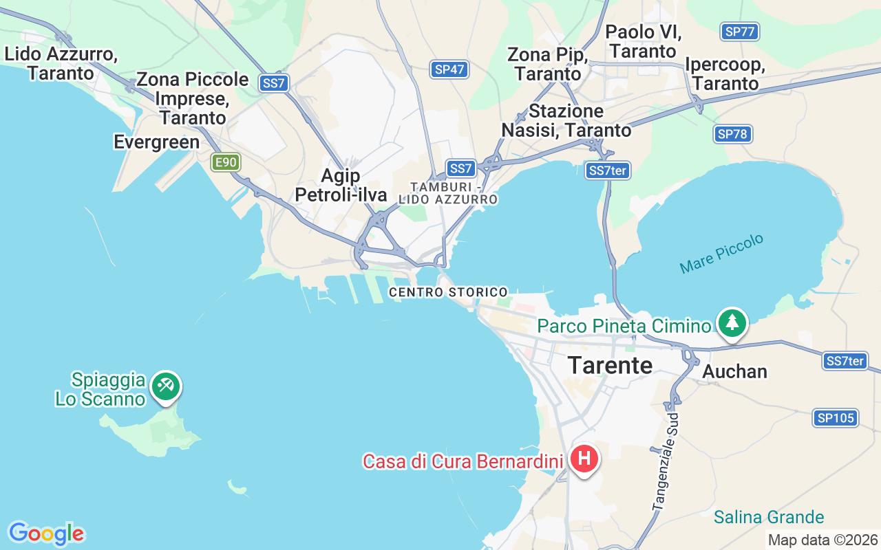 De locatie van Motorboot: Tarente, Italië