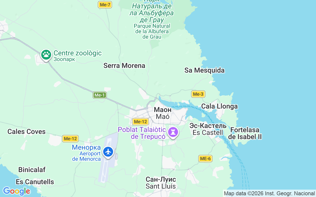 Местоположение Моторная лодка: Marina Menorca, Маон