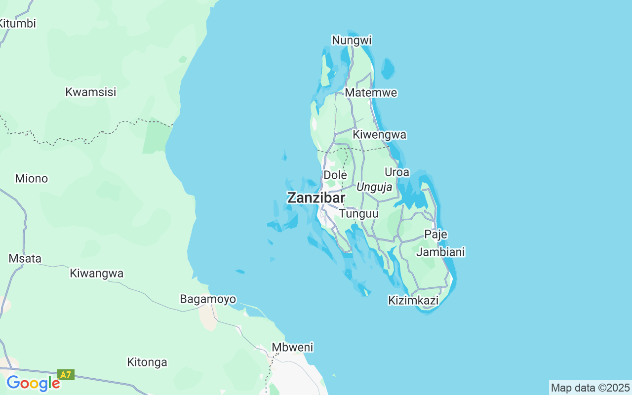 De locatie van Motorboot: Pwani Mchangani, Zanzibar