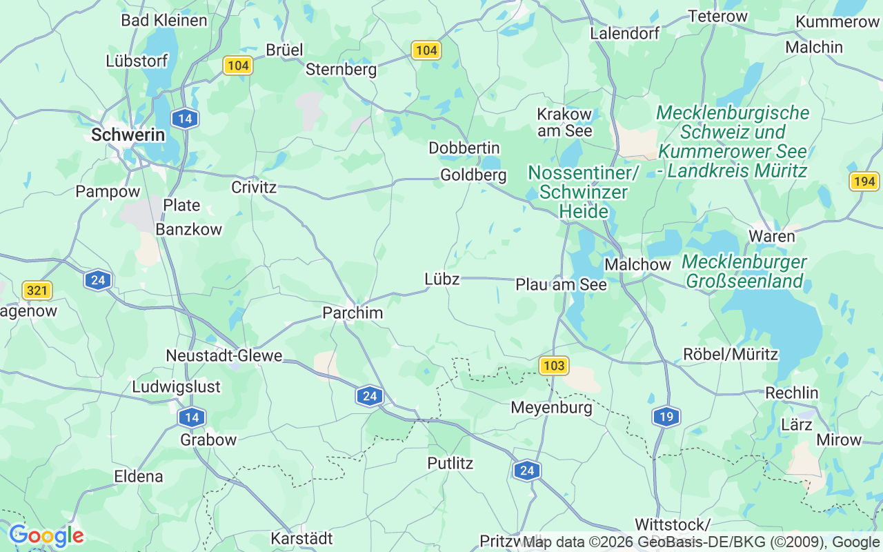 Emplacement du Péniche: Lübz, Allemagne