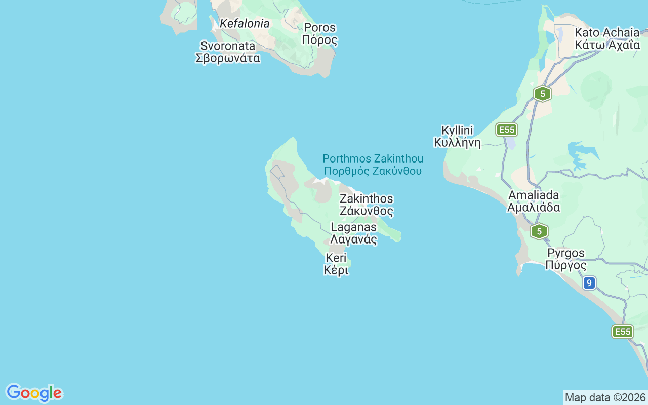 Location of the Boat without license: Keri Lake, Zakynthos