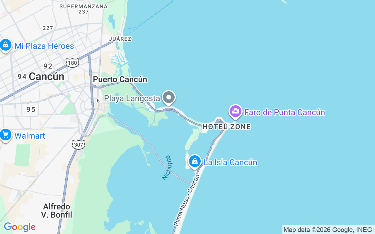 Location of the Motorboat: Tortugas Beach, Cancún