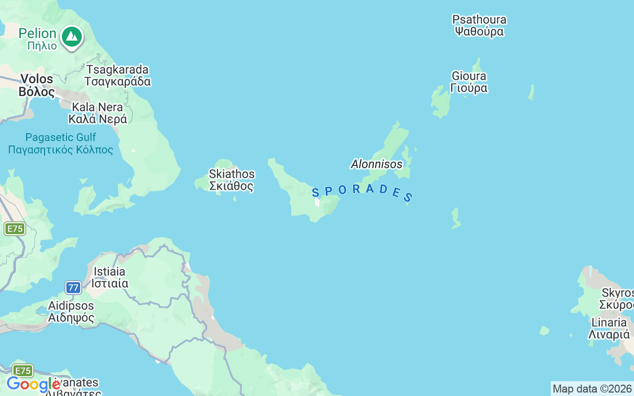 Location of the Sailboat: Skopelos, Greece