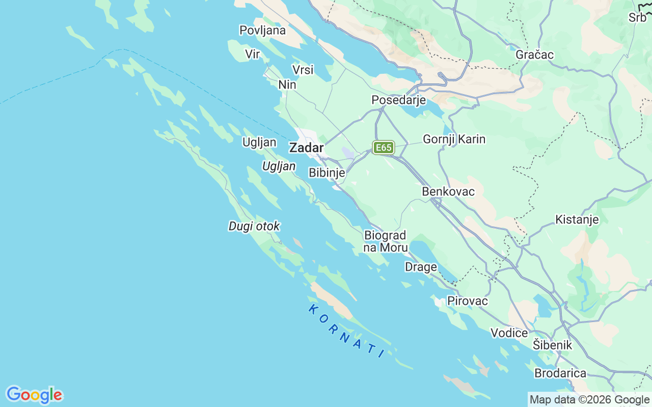 De locatie van RIB: Zdrelac, 23263
