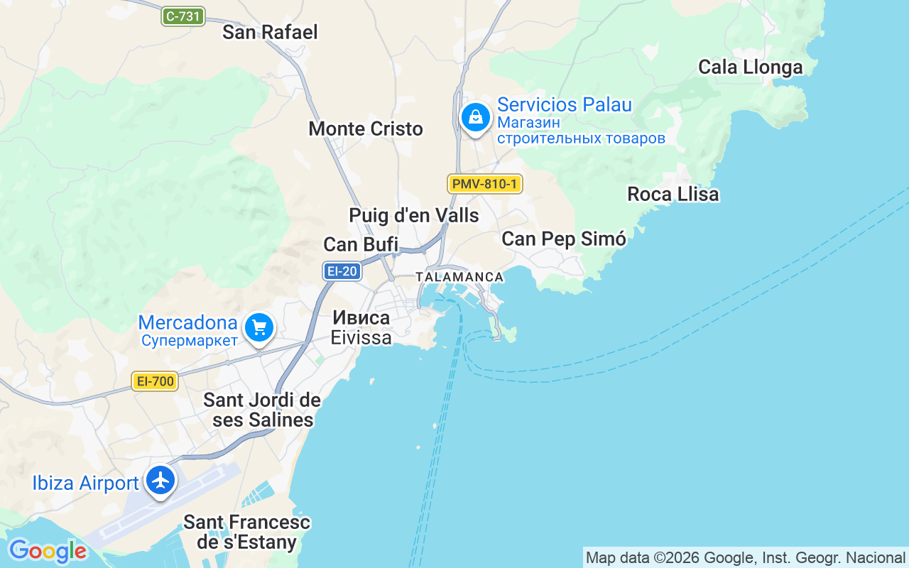 Местоположение Моторная яхта: Marina Ibiza, Ивиса