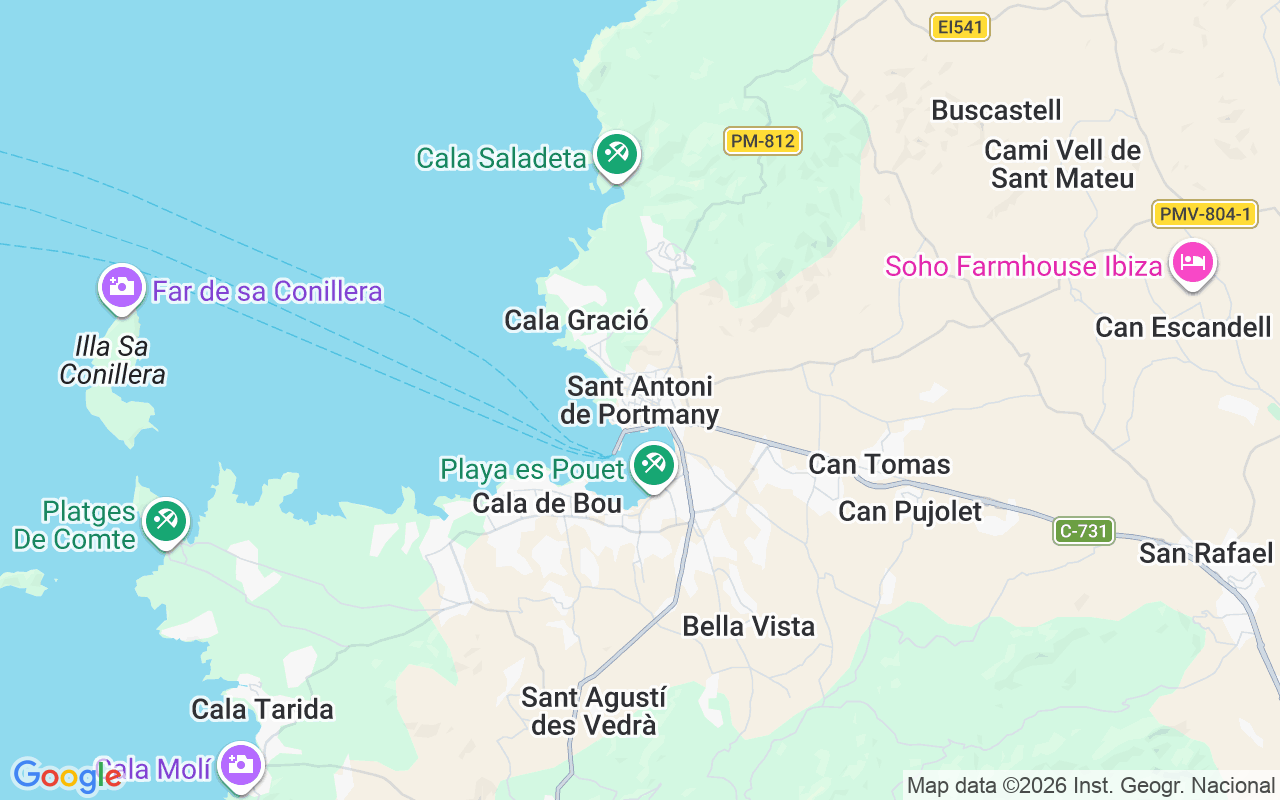 Location of the Catamaran: Puerto Sant Antoni De Portmany, Eivissa
