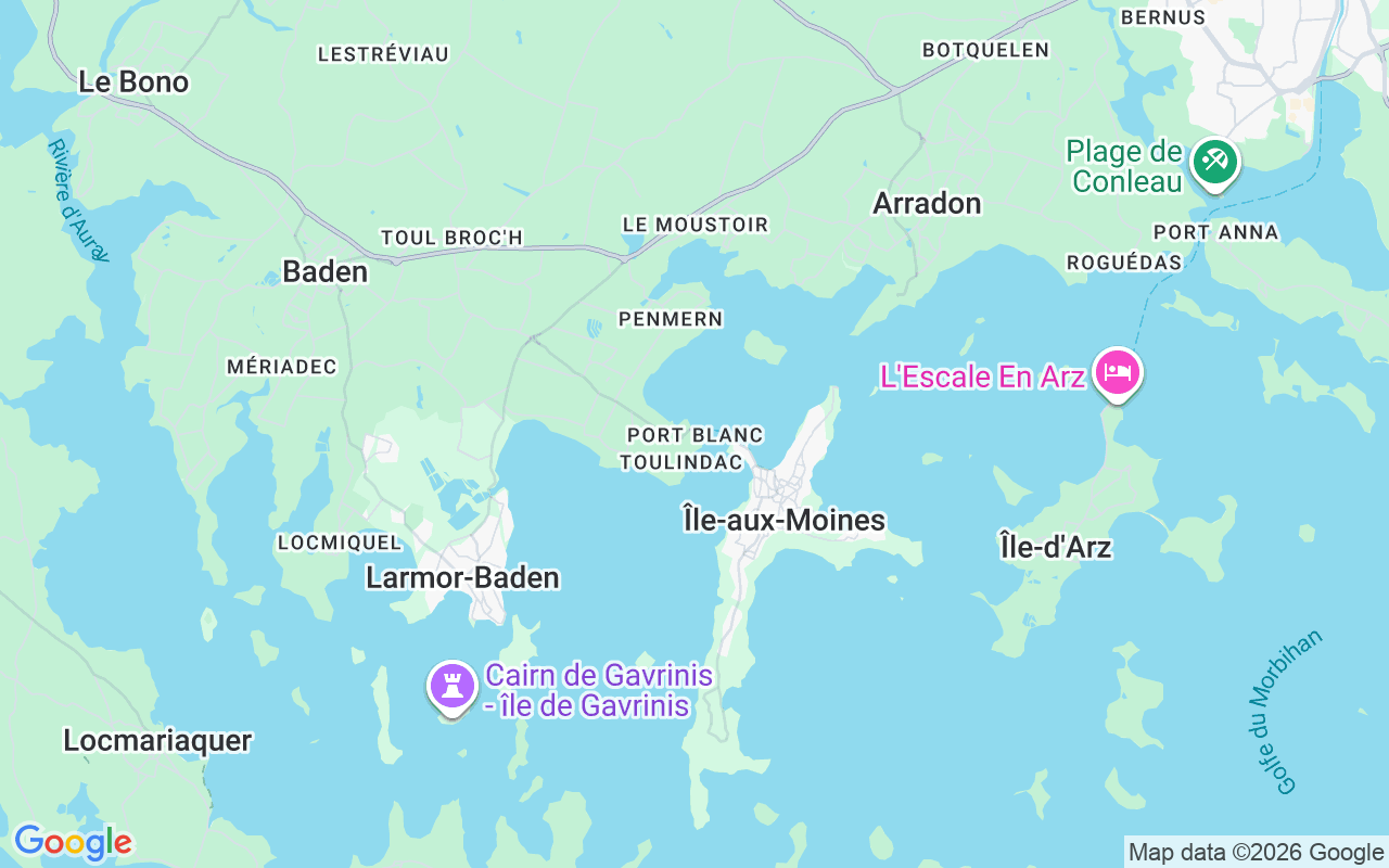 Emplacement du Semi-rigide: Port Blanc, Baden