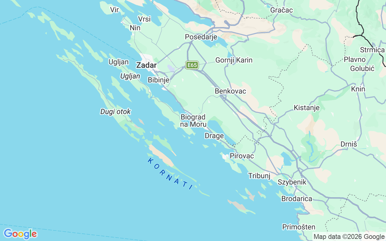 Łódź bez patentu w lokalizacji: Marina Kornati, Biograd Na Moru
