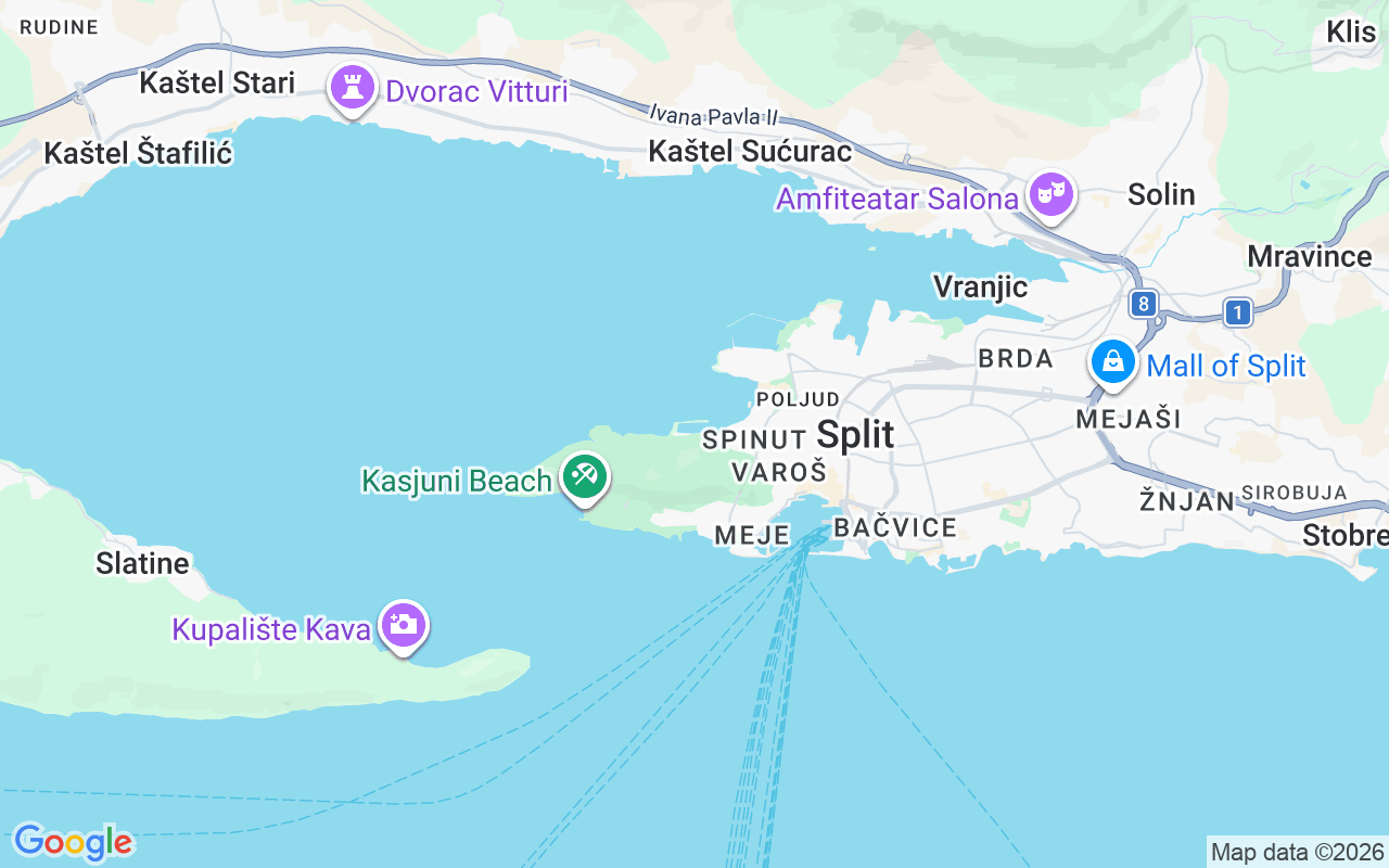 De locatie van Motorboot: Marina Spinut, Split