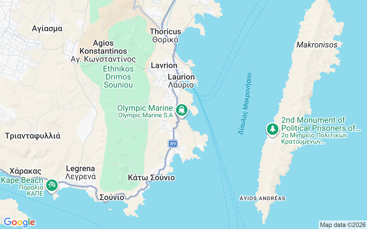 De locatie van Zeilboot: Olympic Marine, Laurion