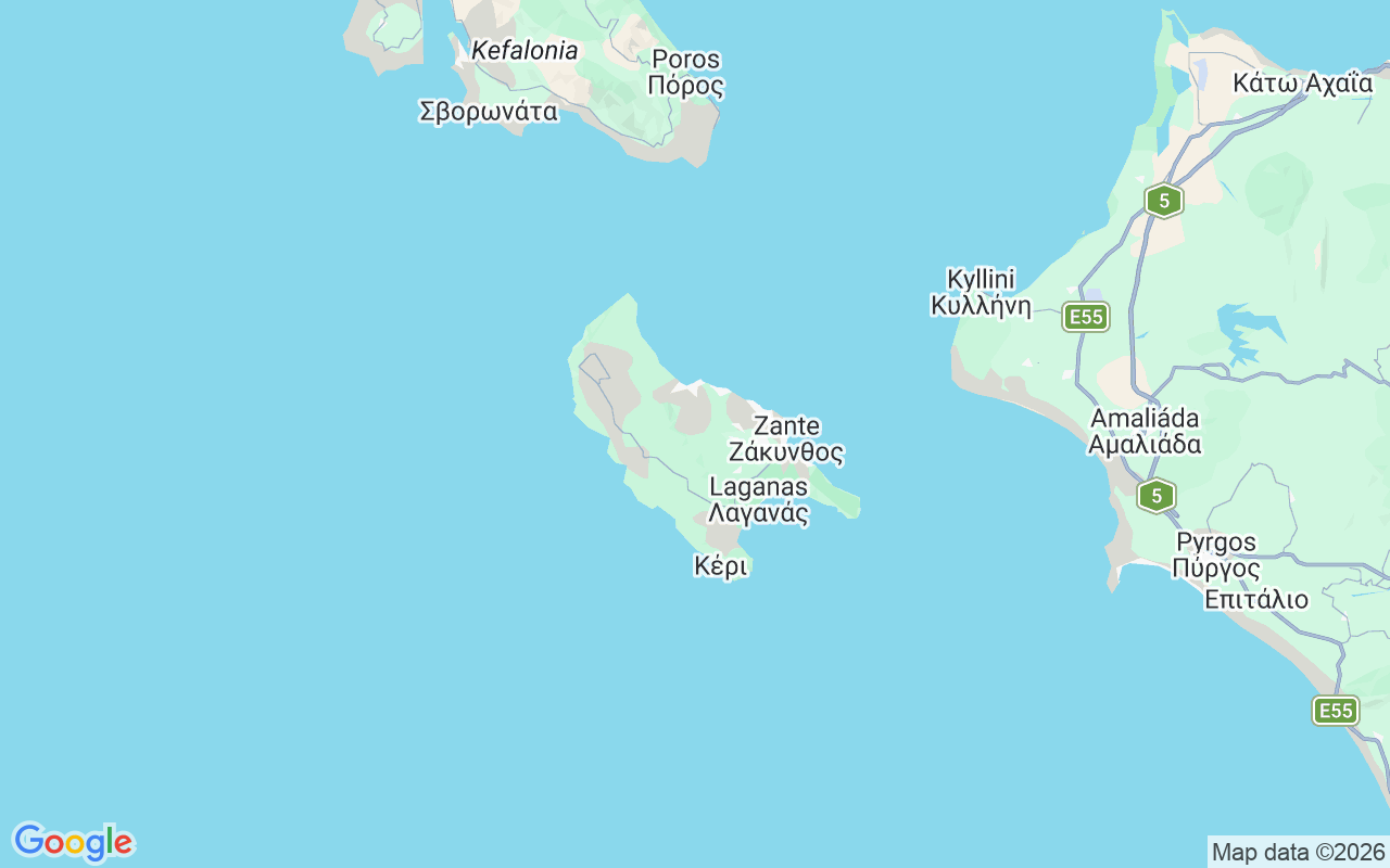 Emplacement du Bateau sans permis : Tsilivi Or Kavos Psarou, Zakynthos