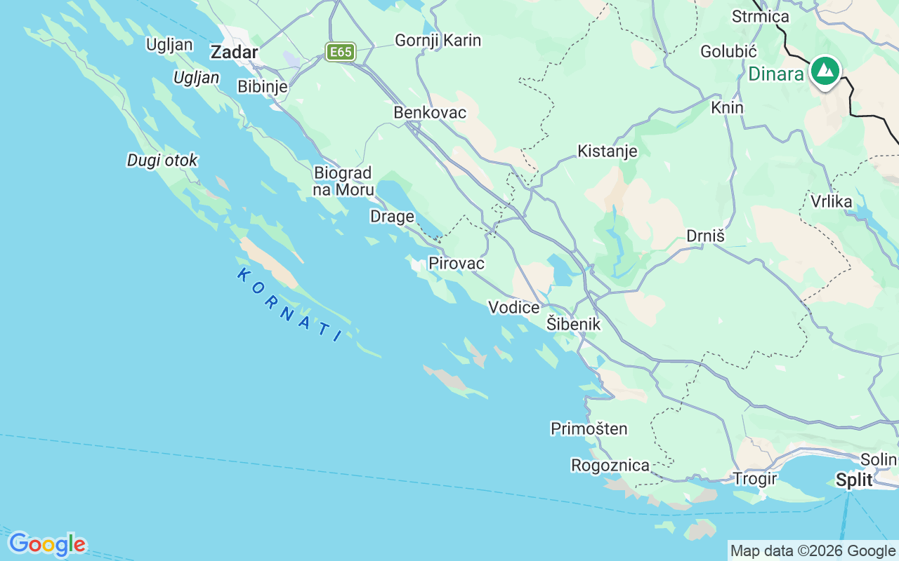 Plats för Motorbåt: Općina Tisno, Kroatien