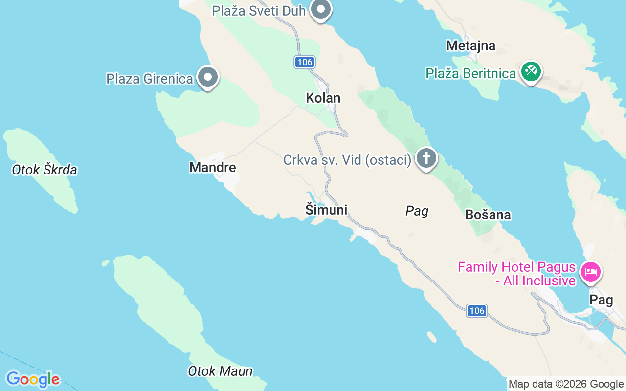 Location of the Motorboat: Aci Marina Šimuni, Šimuni