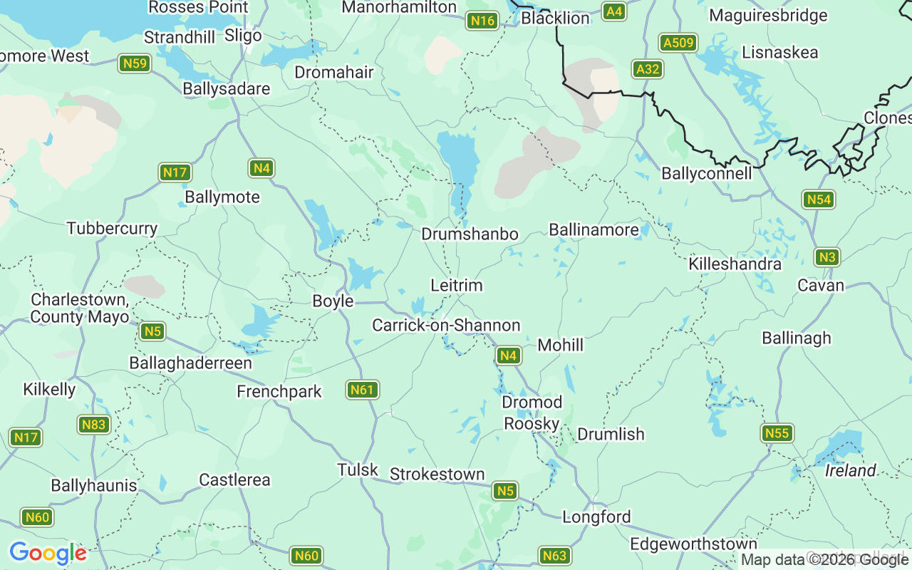 De locatie van Woonboot: Tullylannan, Ierland