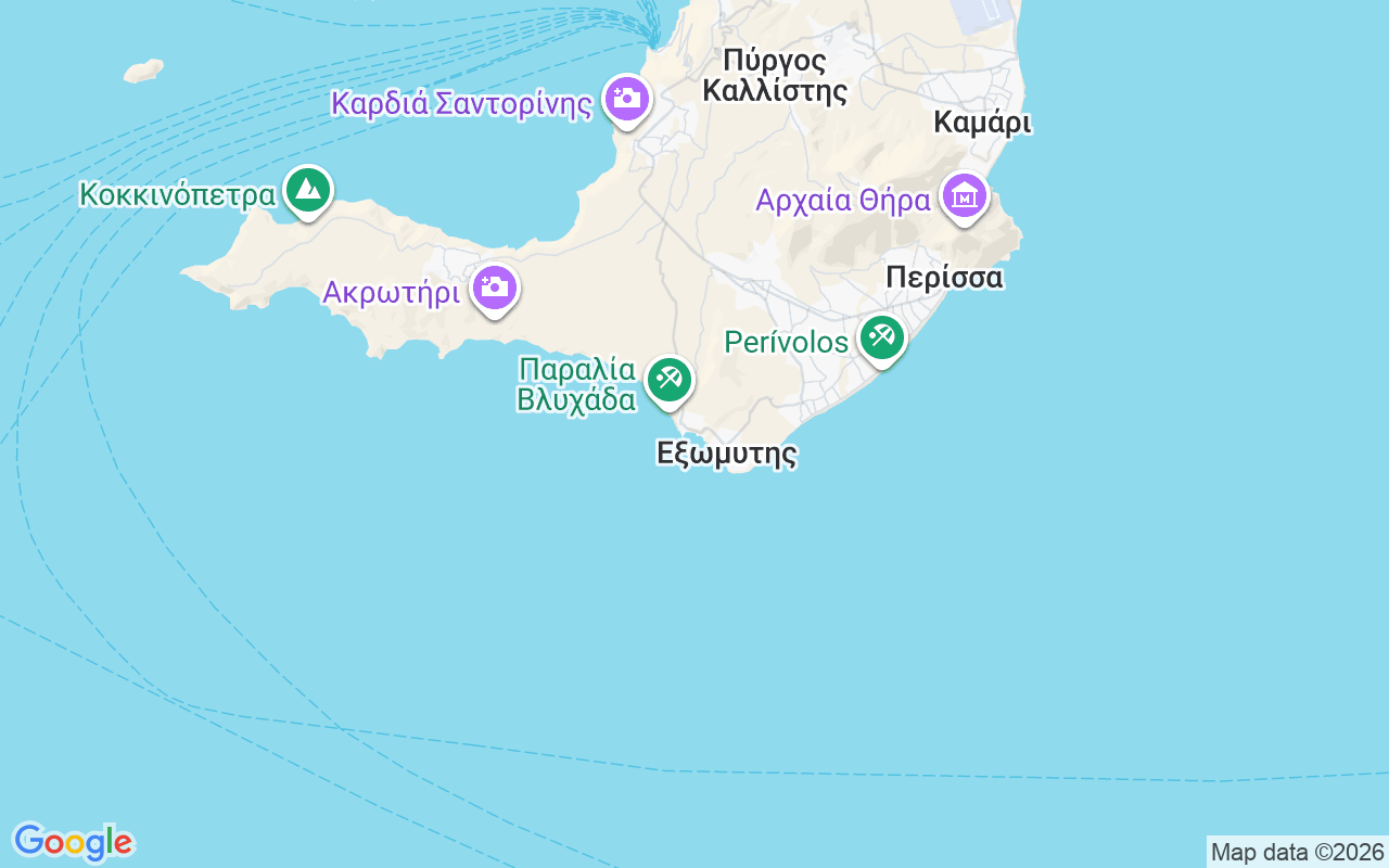 Τοποθεσία Σκάφος χωρίς δίπλωμα: Vlychada Marina, Σαντορίνη