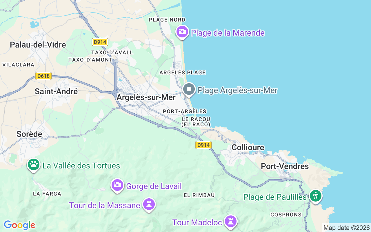 Localização do(a) Semi Rígido: 66700 Argelès-Sur-Mer, França