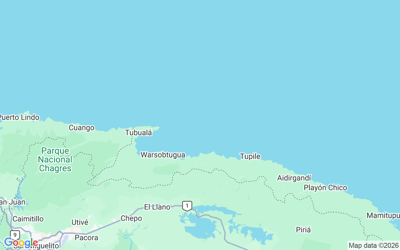 De locatie van Zeilboot: Nargana, San Blas-Eilanden