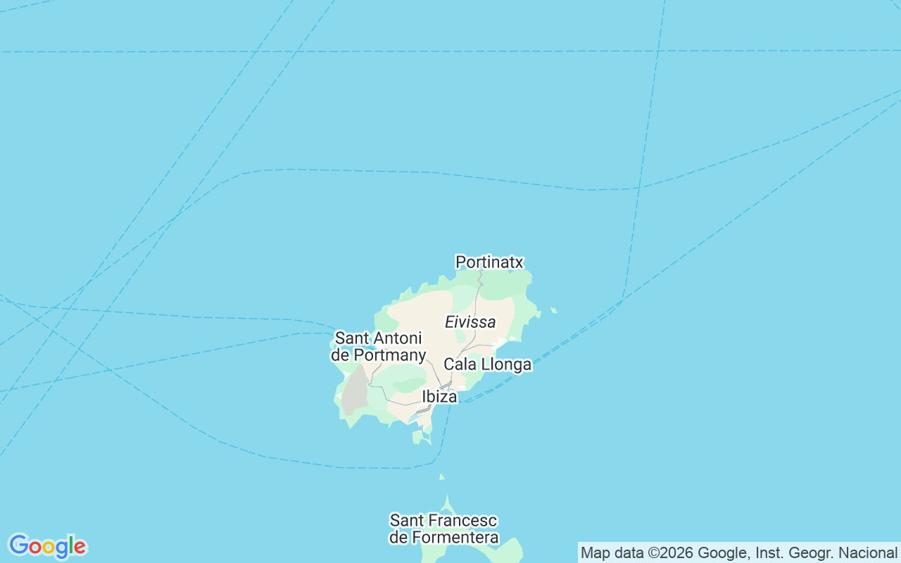 Łódź bez patentu w lokalizacji: Puerto San Miguel, Ibiza, Port De Sant Miquel