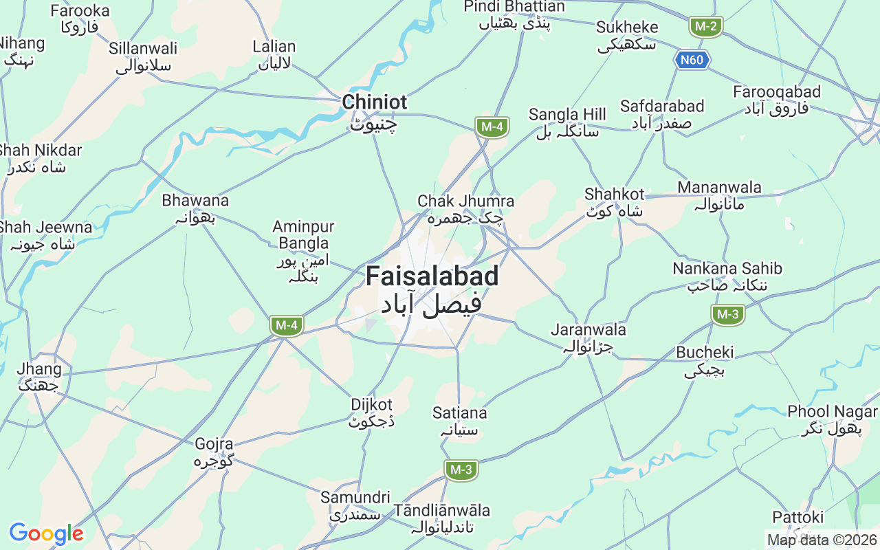 Location of the Motorboat: Faisalabad, Pakistan