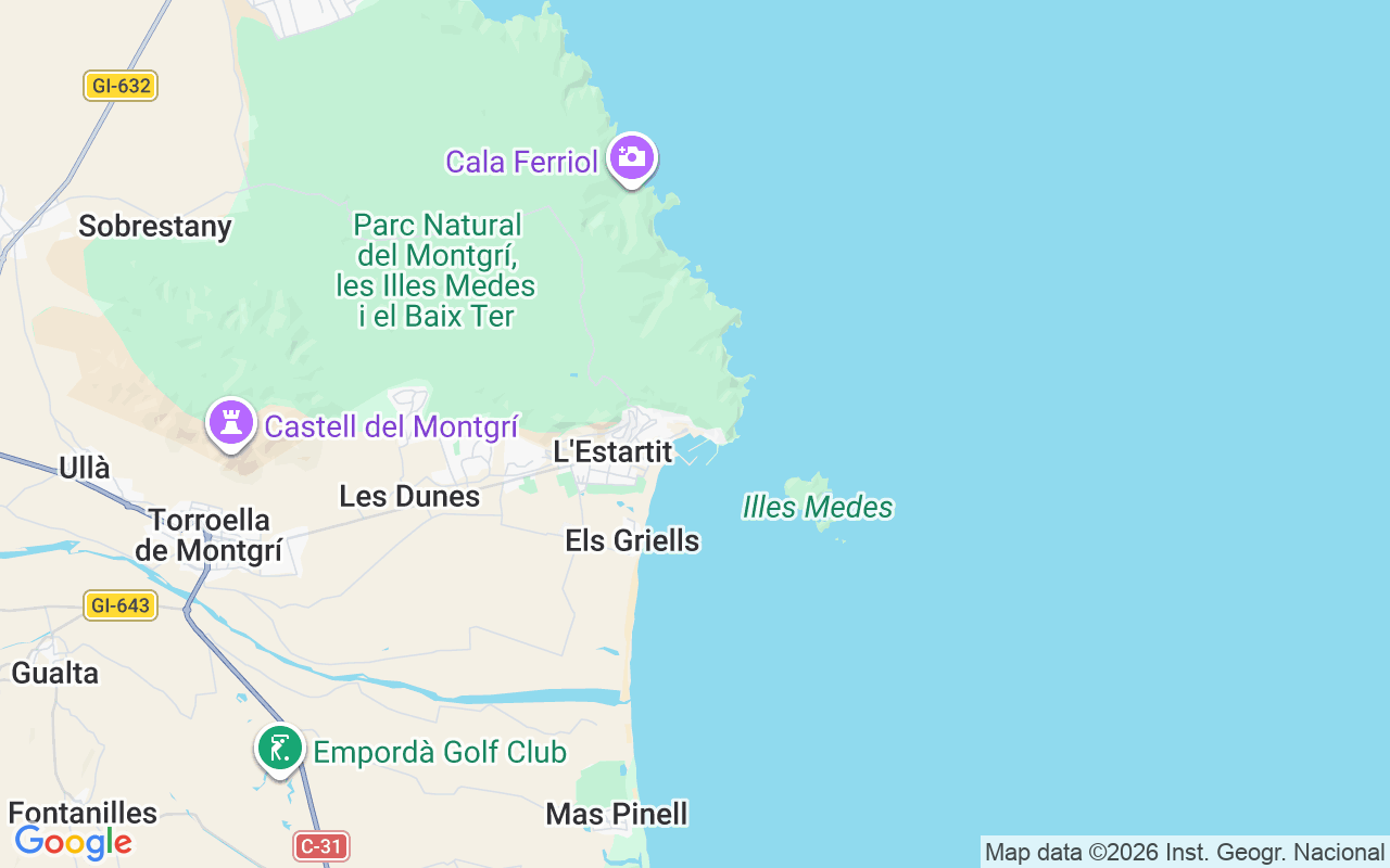 Localização do(a) Semi Rígido: 17258 L'estartit, Espanha