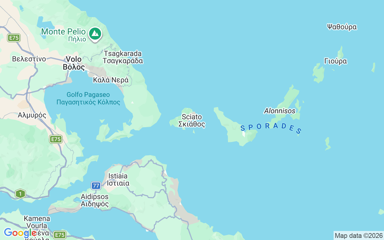Luogo Barca a motore: Vassilias Beach, Skiathos