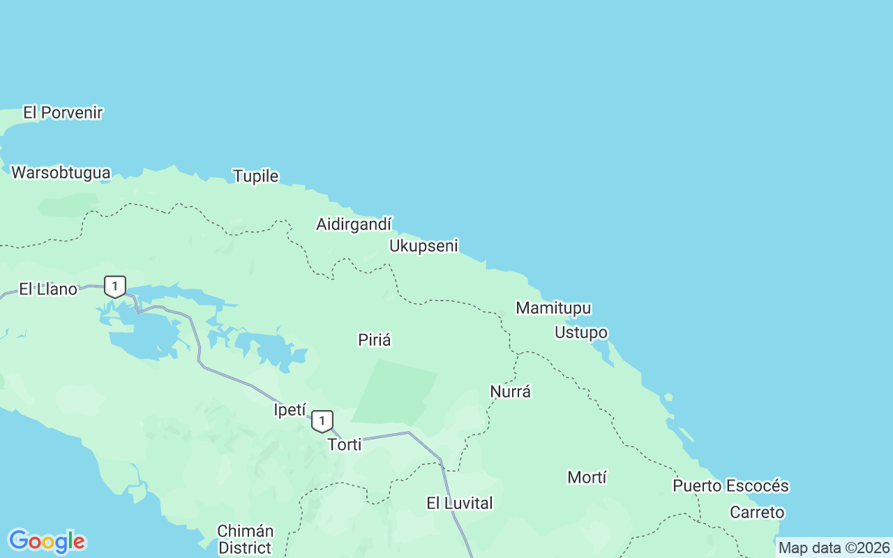 Location of the Catamaran: Isla Verde, Guna Yala Comarca