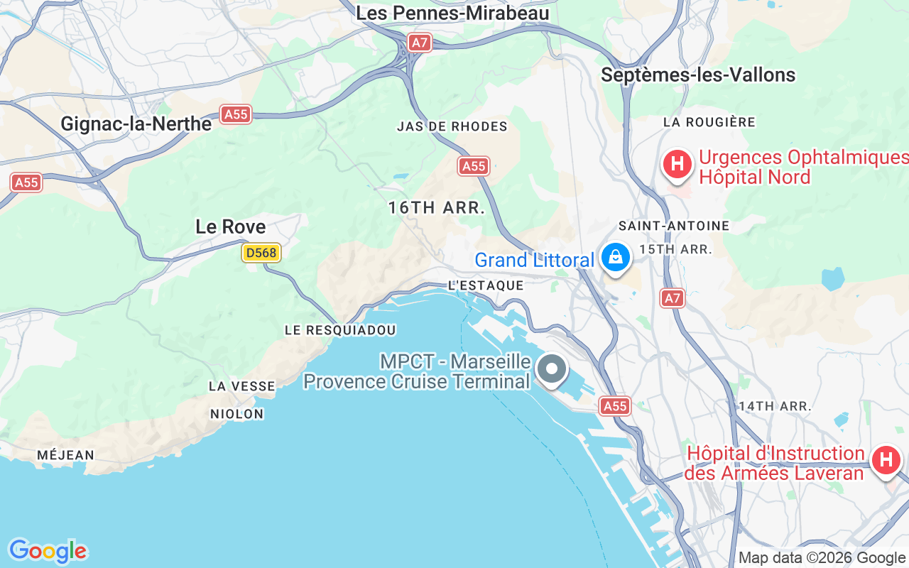 Location of the RIB: Port L'estaque, Marseille