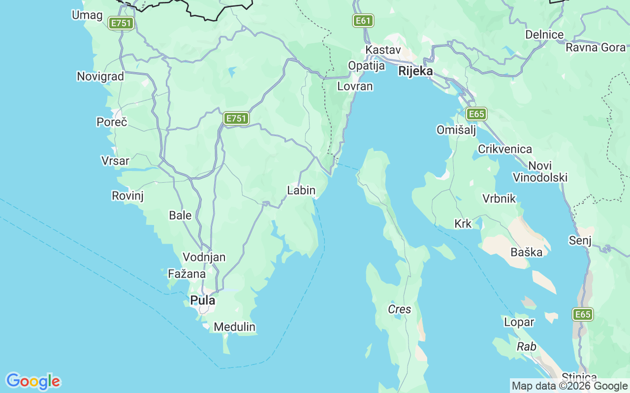 De locatie van Motorboot: Rabac, Kroatië