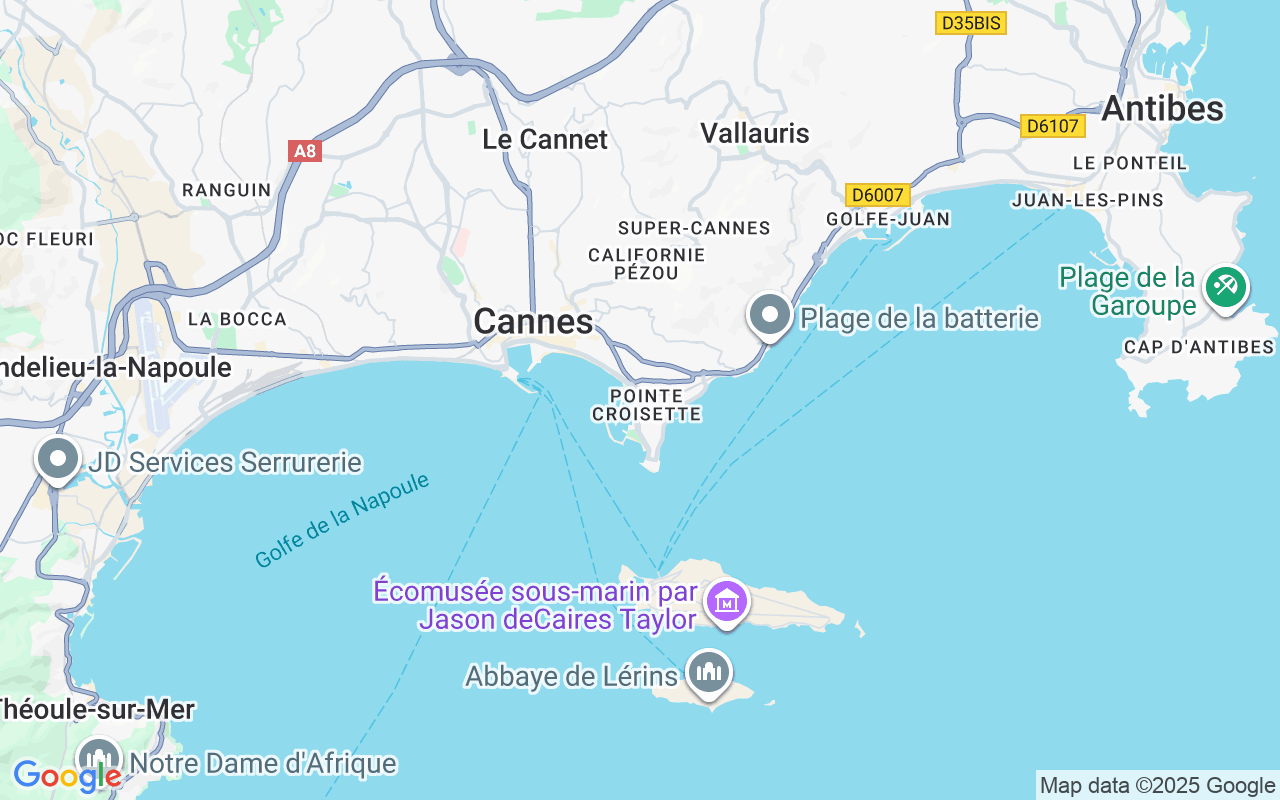Plats för Katamaran: Cannes, Frankrike