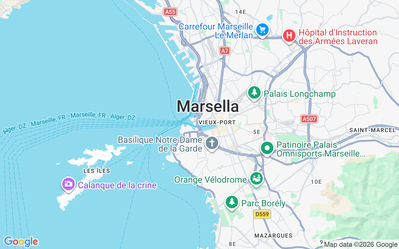 Ubicación Neumática: Vieux Port, Marsella