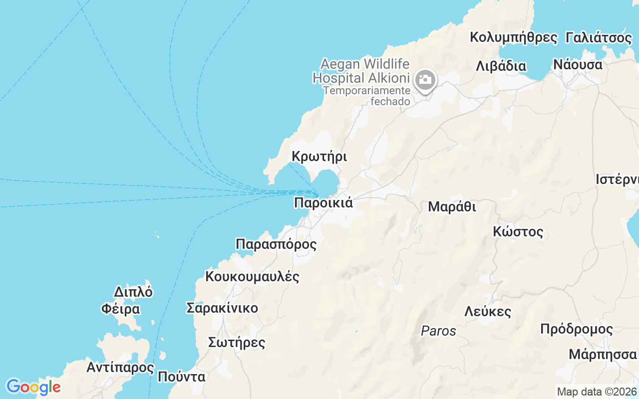 Localização do(a) Iate a motor: Paros 844 00, Grécia