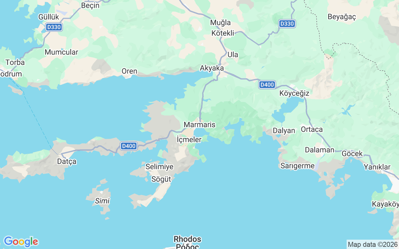Plats för Guletbåt: Bozburun, Marmaris