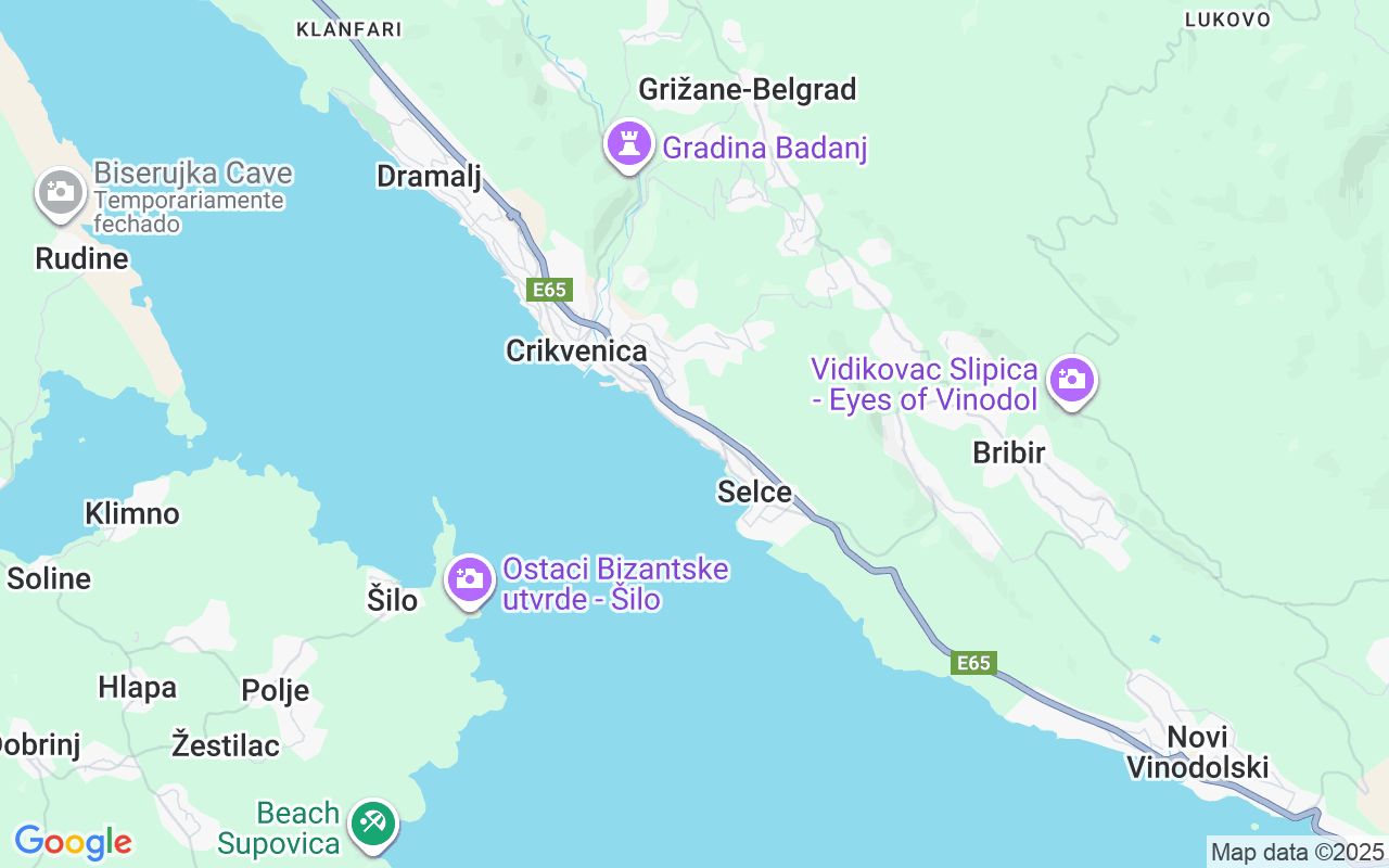 Localização do(a) Lancha: Selce, Croácia