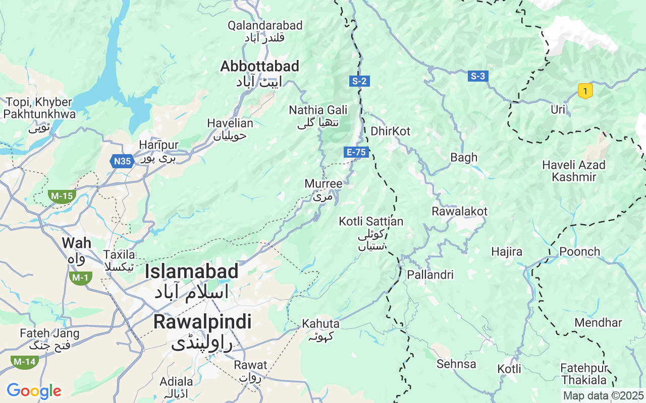 De locatie van Zeilboot: Murree, Pakistan